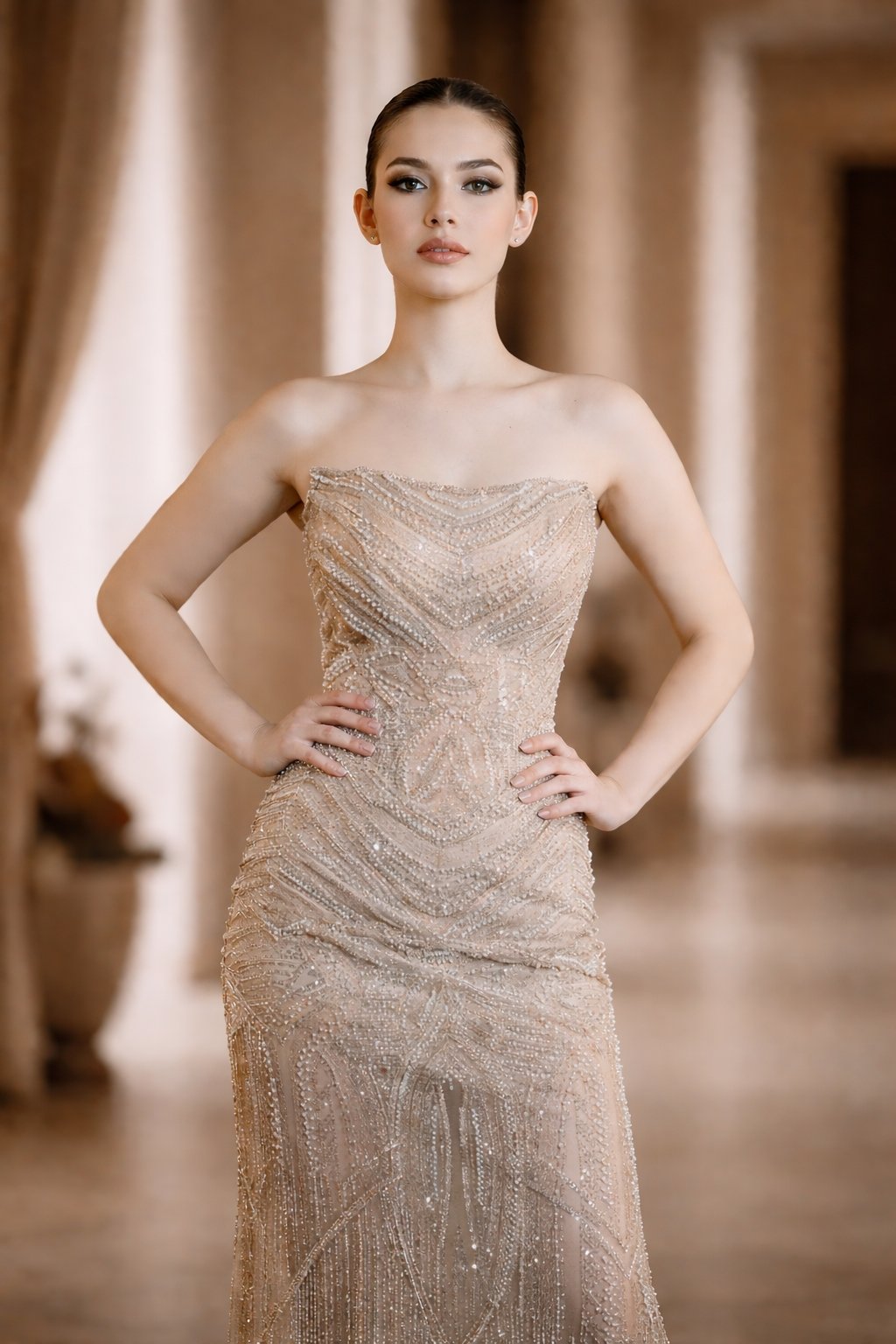 Абитуриентска рокля Nude
